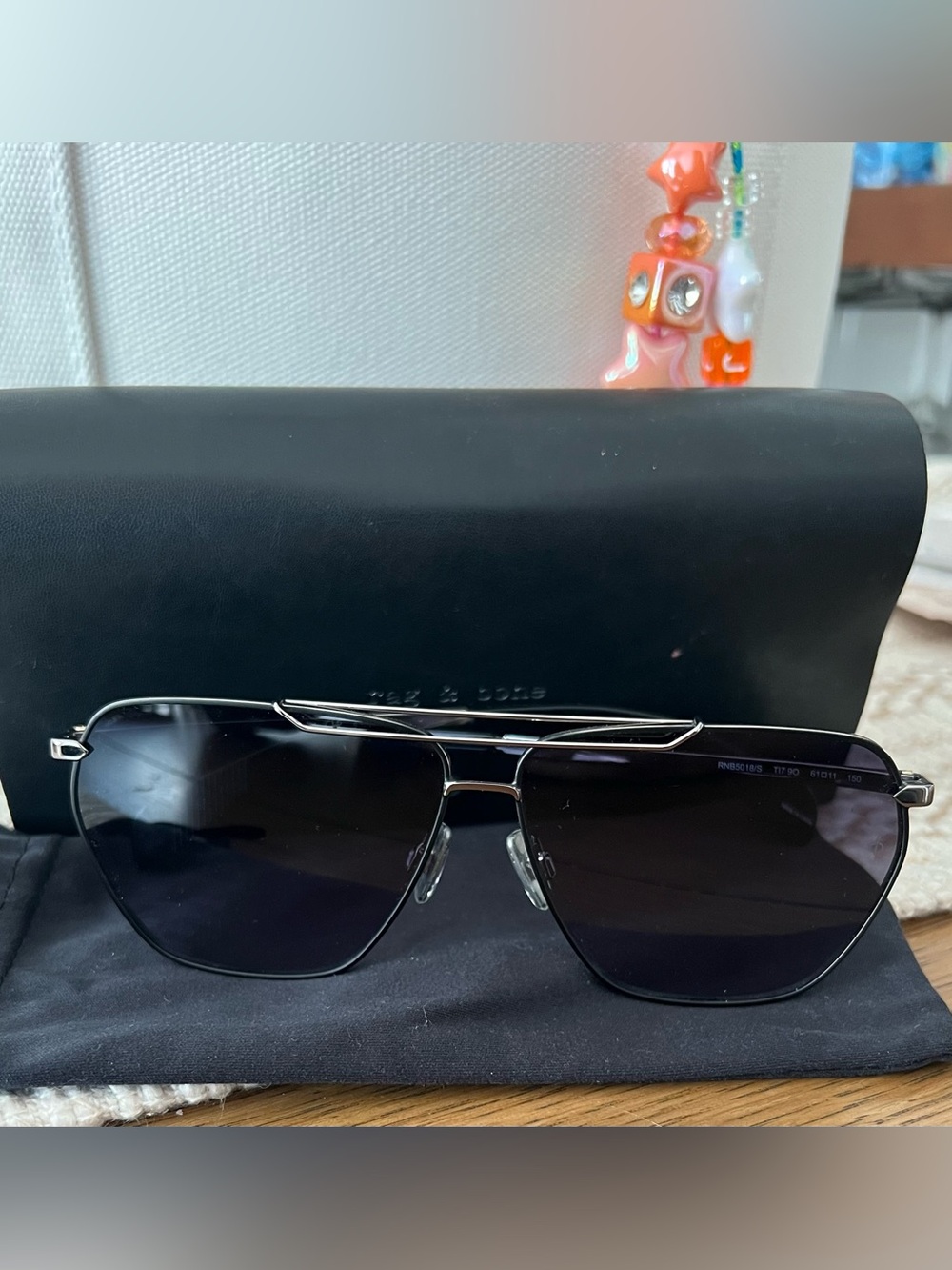 Rag & Bone Pilot square Sunglasses